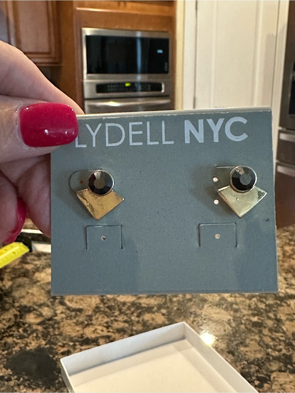 LYDELL NYC Geometric Stud Earrings Mixed Metal Mod Style